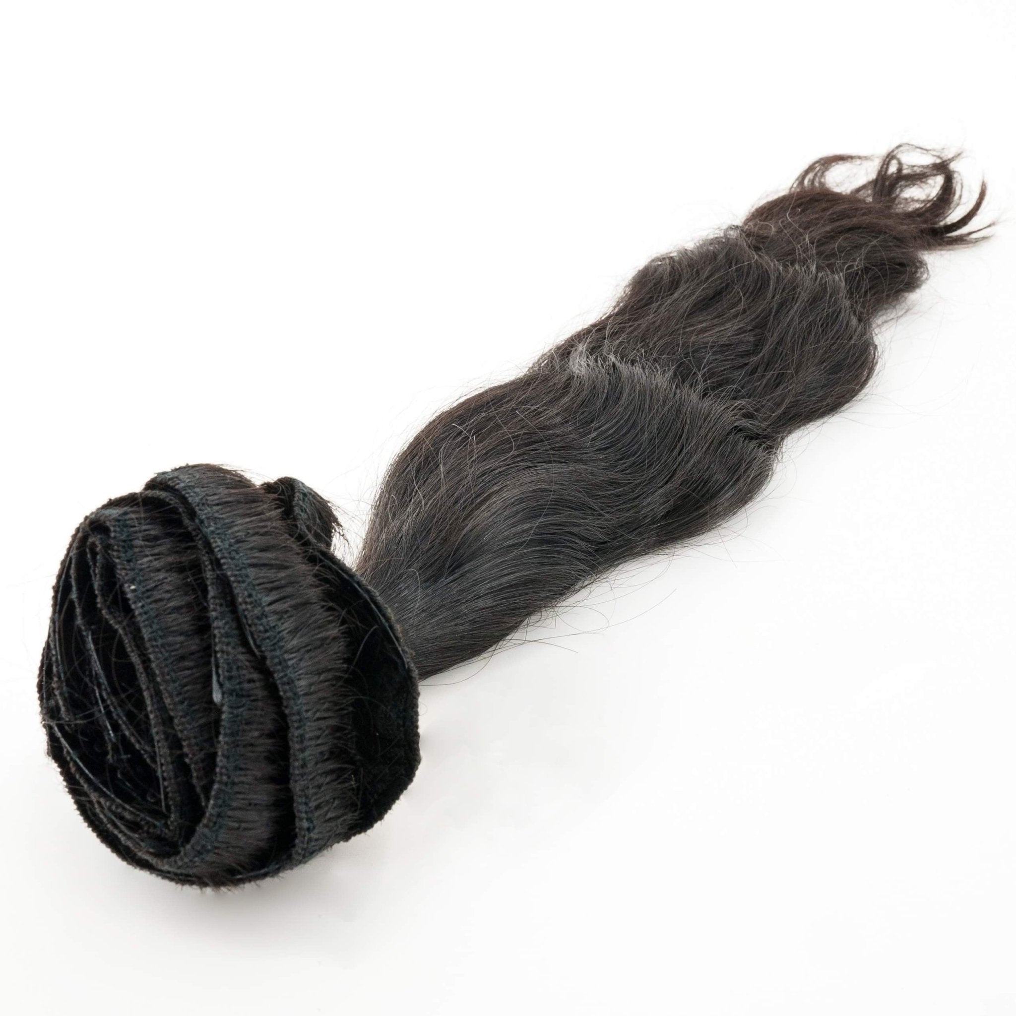 Indian Wavy Natural Black Clip-In 100% Human Hair Extensions by Private Label