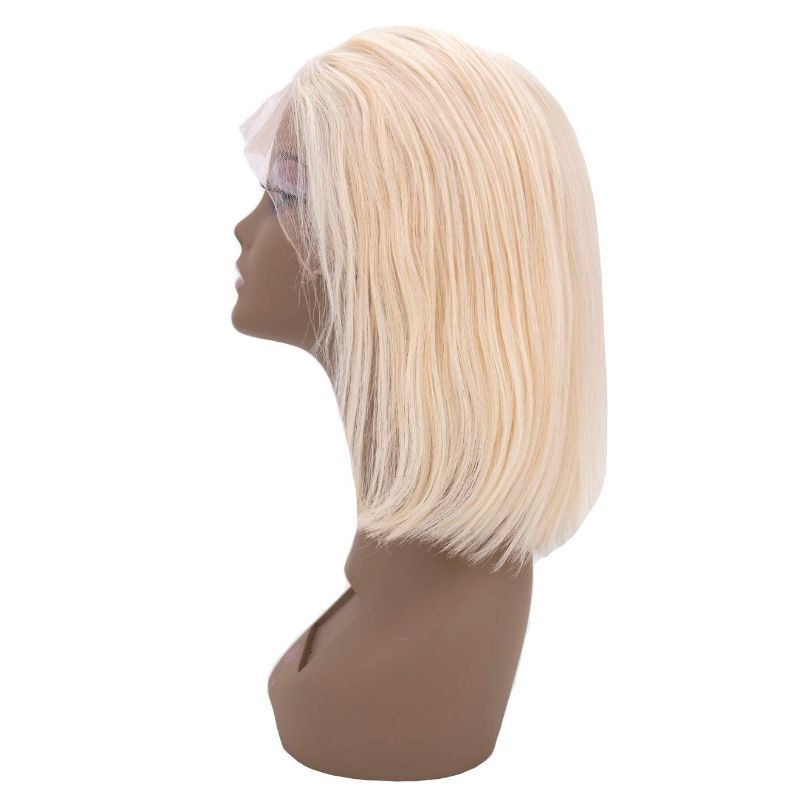 Blonde Straight 4x4 Transparent Lace 100% Human Hair Bob Wig by Private Label