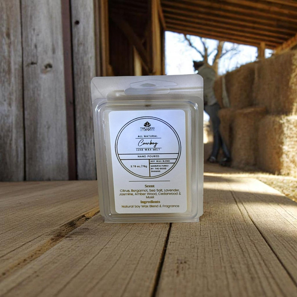Cowboy - Luxe Hand-Poured Natural Soy Wax Melts by The Good Shaman