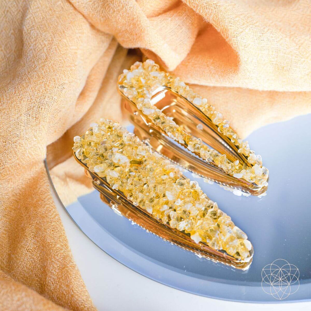 Crown of Prosperity - Citrine Hair Clips (2 pieces) by Conscious Items