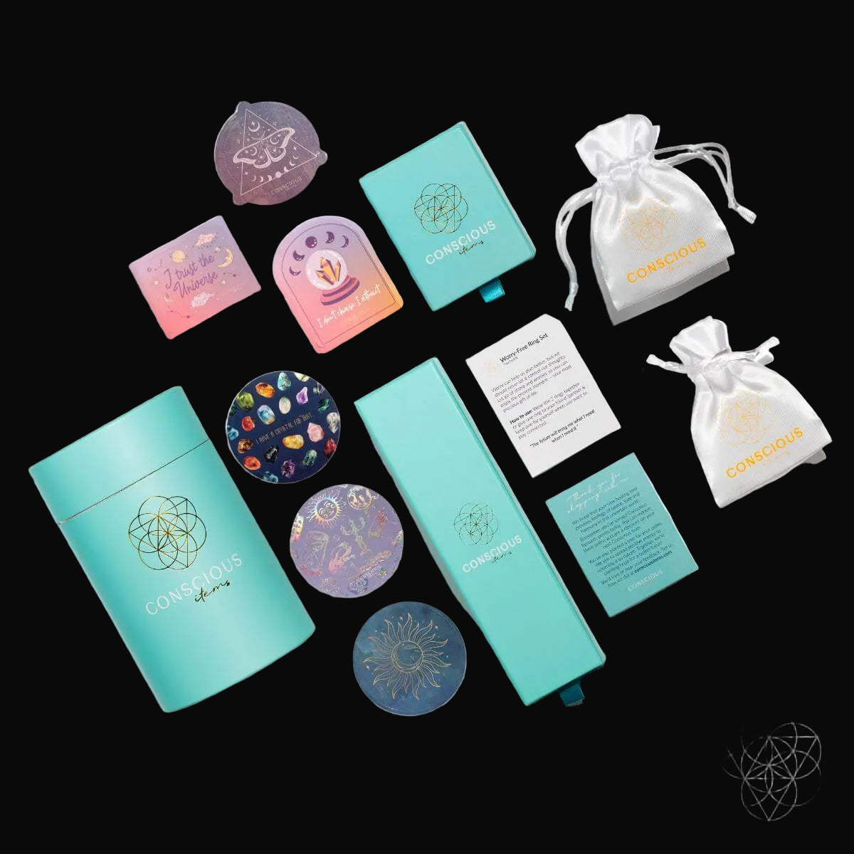 Crystal Fridge Magnets - Trio of Protection & Comfort by Conscious Items