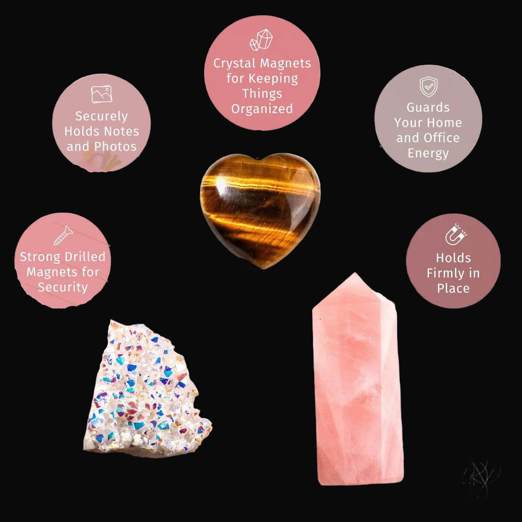 Crystal Fridge Magnets - Trio of Protection & Comfort by Conscious Items