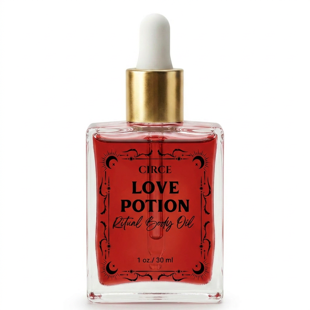 Love Potion Ritual Body Oil — Attraction & Self-Love Oil with Garnet