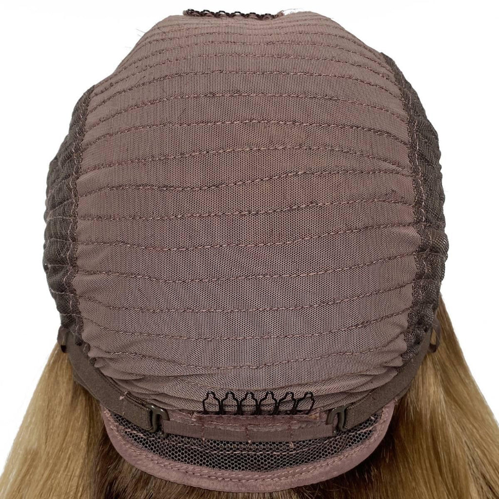 Honey Blonde Ombre Wavy 5x5 HD Lace 100% Human Hair Closure Wig by Private Label