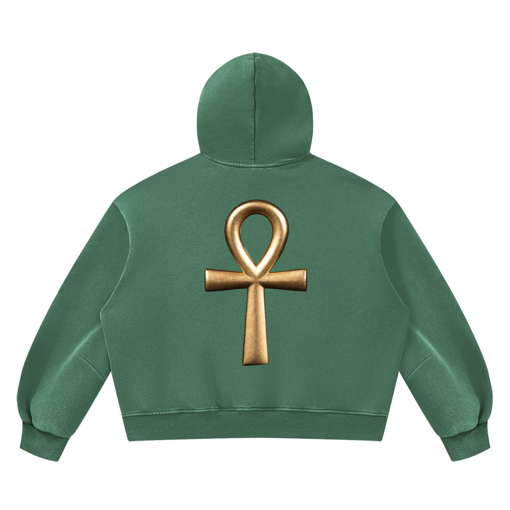 Unisex Vintage Wash Boxy Fleece Hoodie