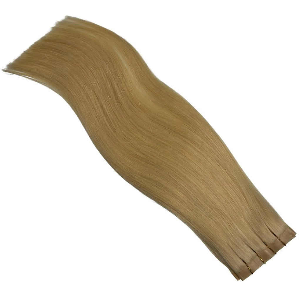 Raw Blonde Straight Seamless Clip-In 100% Human Hair Extensions by Private Label