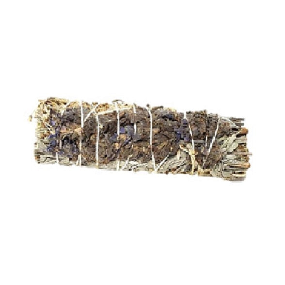 Home fragrance Blue Sage & Lavender Smudge Stick 4" - 1 Bundle by OMSutra by VYSN