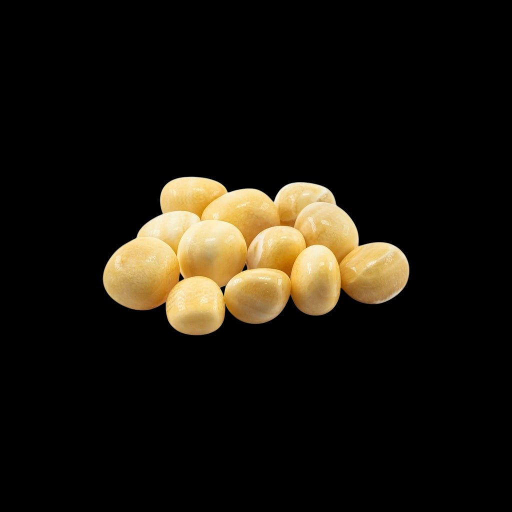 Yellow Aragonite Tumbled Pocket Stone