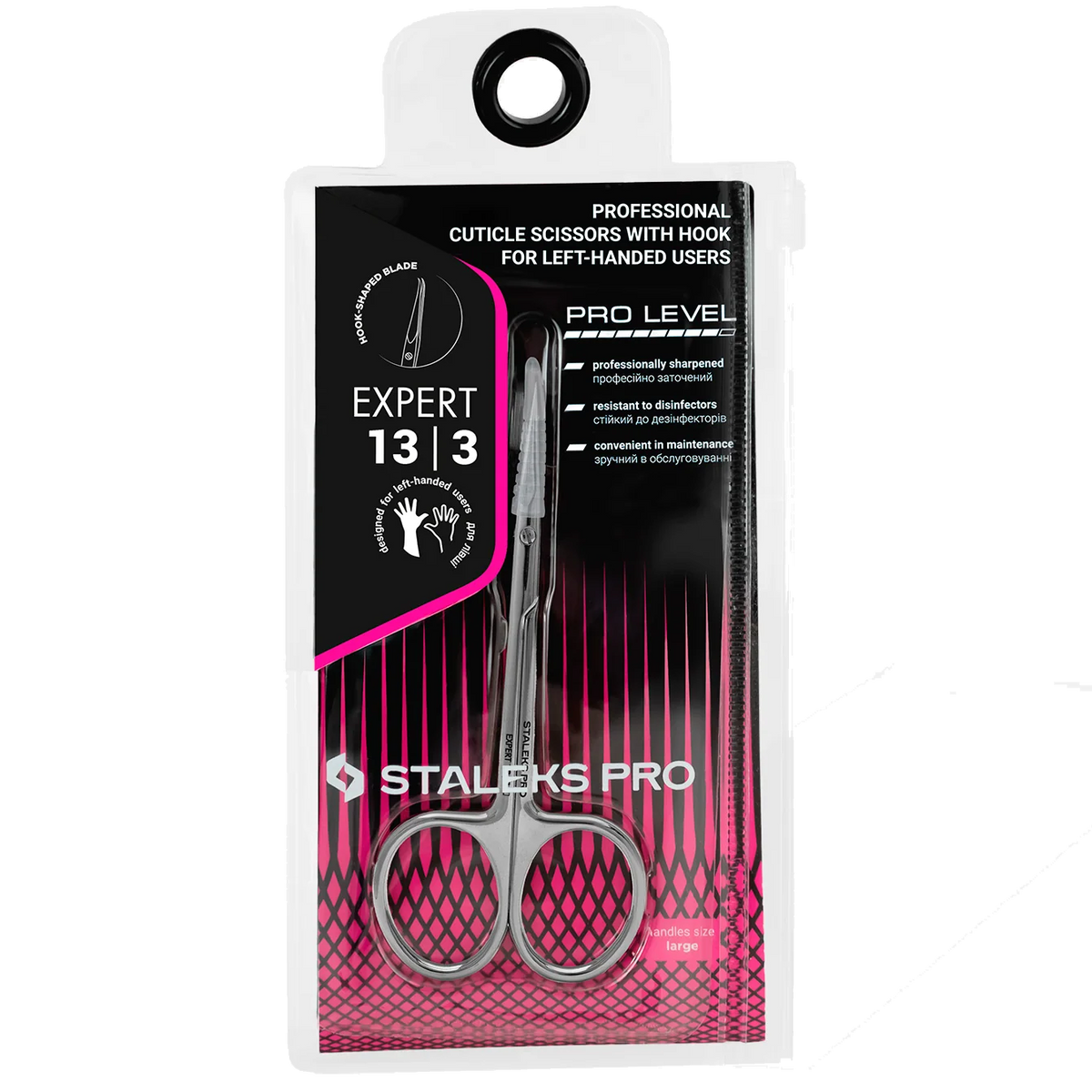 STALEKS PRO EXPERT 13/3 PROFESSIONAL CUTICLE SCISSORS FOR LEFT-HANDED USERS SE-13/3- STALEKS™