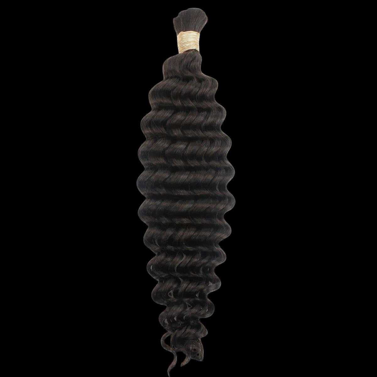 Deep Wave Bulk 100% Human Braiding Hair by Private Label