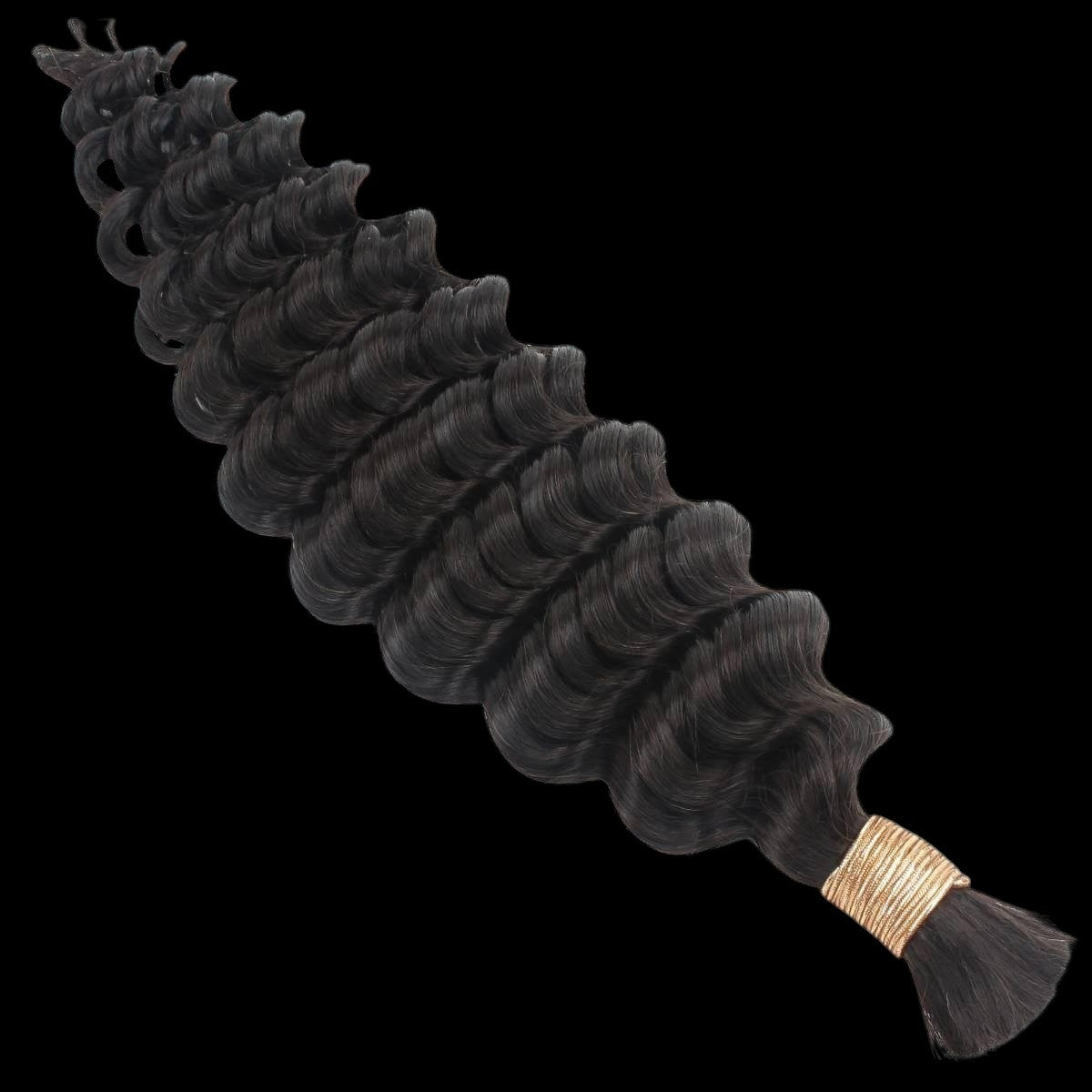 Deep Wave Bulk 100% Human Braiding Hair by Private Label