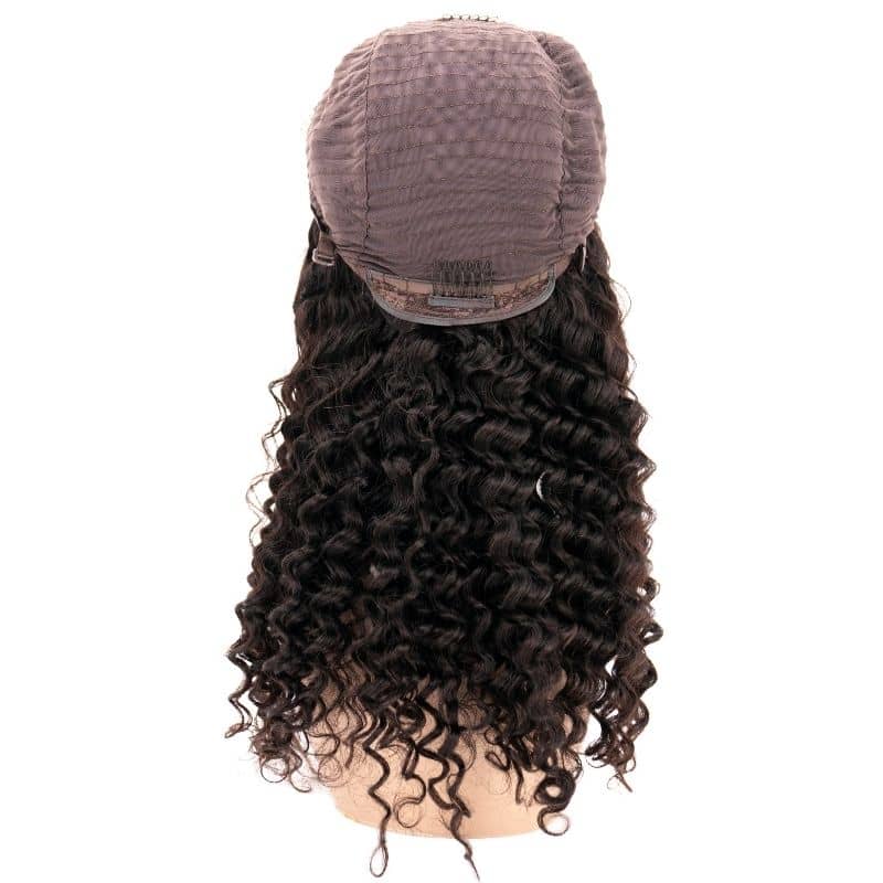 Deep Wave 4x4 Transparent Lace 100% Human Hair Closure Wig by Private Label