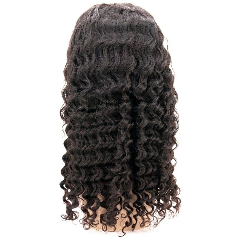 Deep Wave 4x4 Transparent Lace 100% Human Hair Closure Wig by Private Label