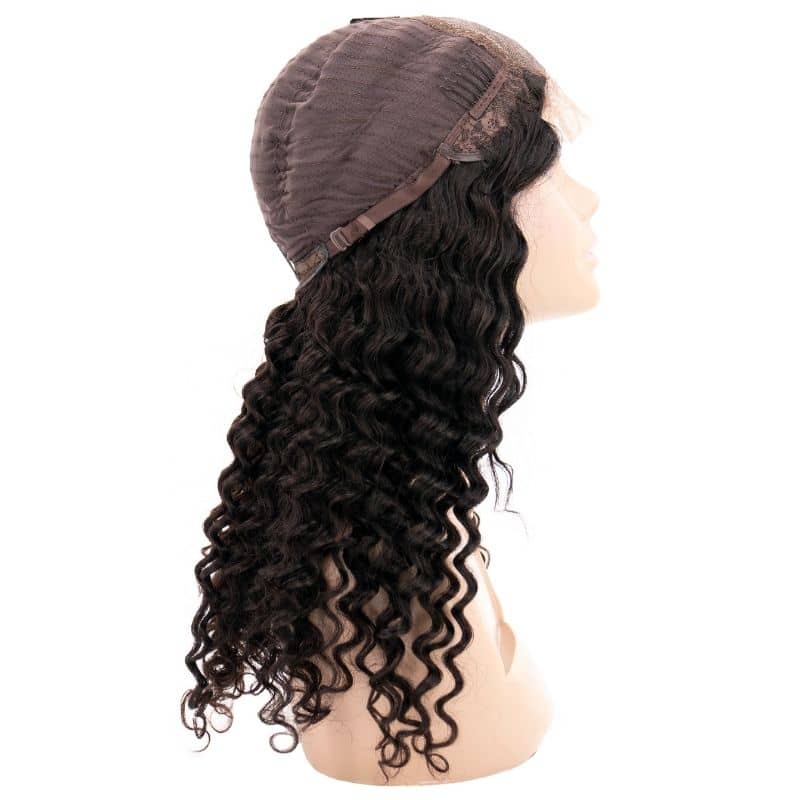 Deep Wave 4x4 Transparent Lace 100% Human Hair Closure Wig by Private Label