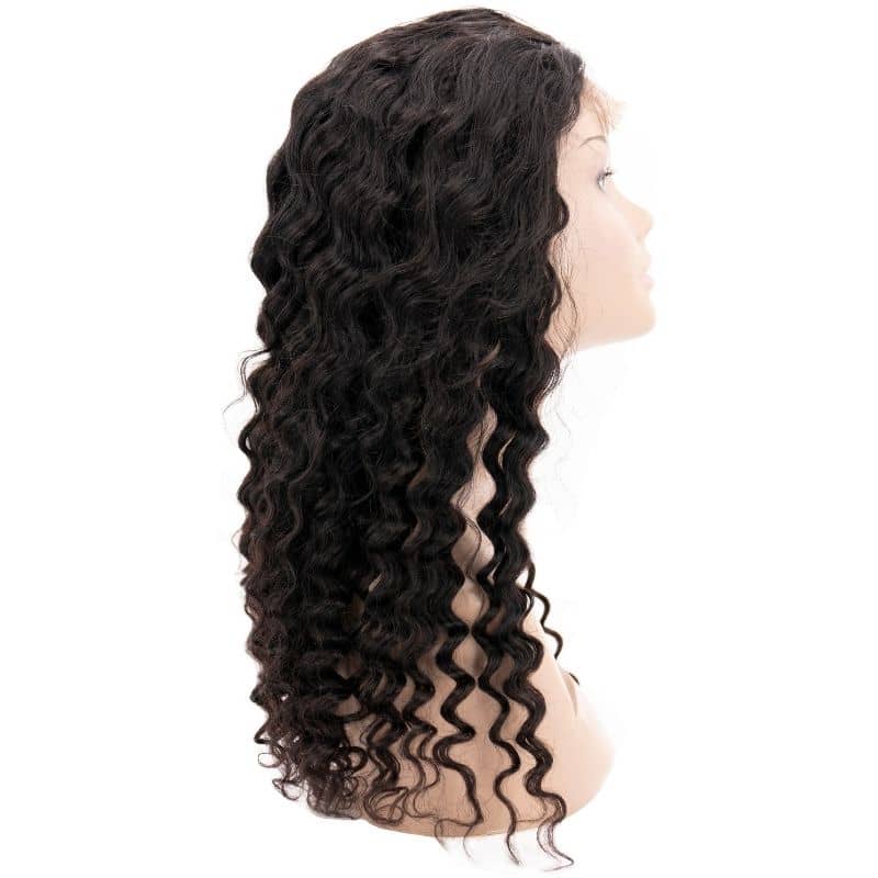 Deep Wave 4x4 Transparent Lace 100% Human Hair Closure Wig by Private Label