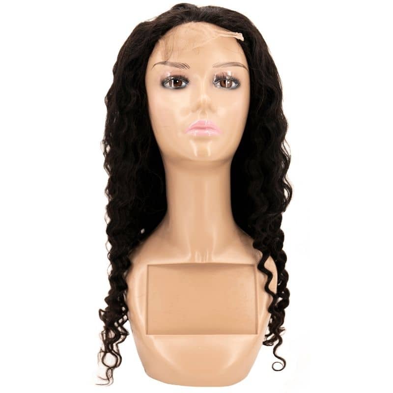 Deep Wave 4x4 Transparent Lace 100% Human Hair Closure Wig by Private Label