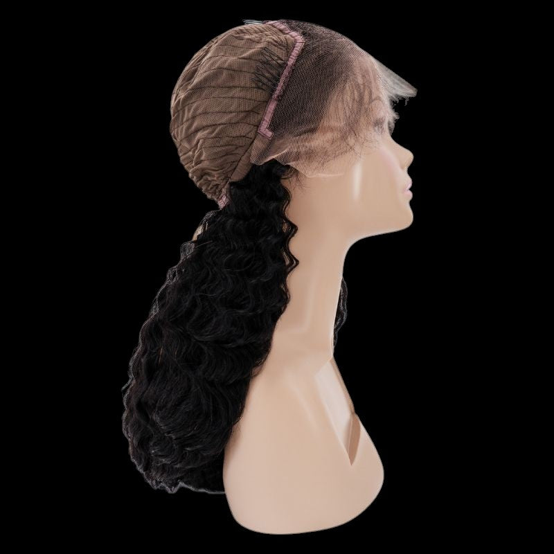 Deep Wave 13x4 Transparent Lace Front Human Hair Wig by Private Label