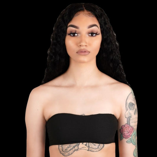 Deep Wave 13x4 Transparent Lace Front Human Hair Wig by Private Label