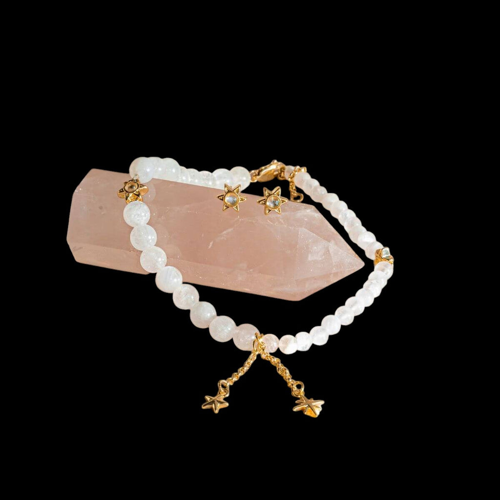 Divine Intuition - Moonstone Anklet and Earrings Set by Conscious Items