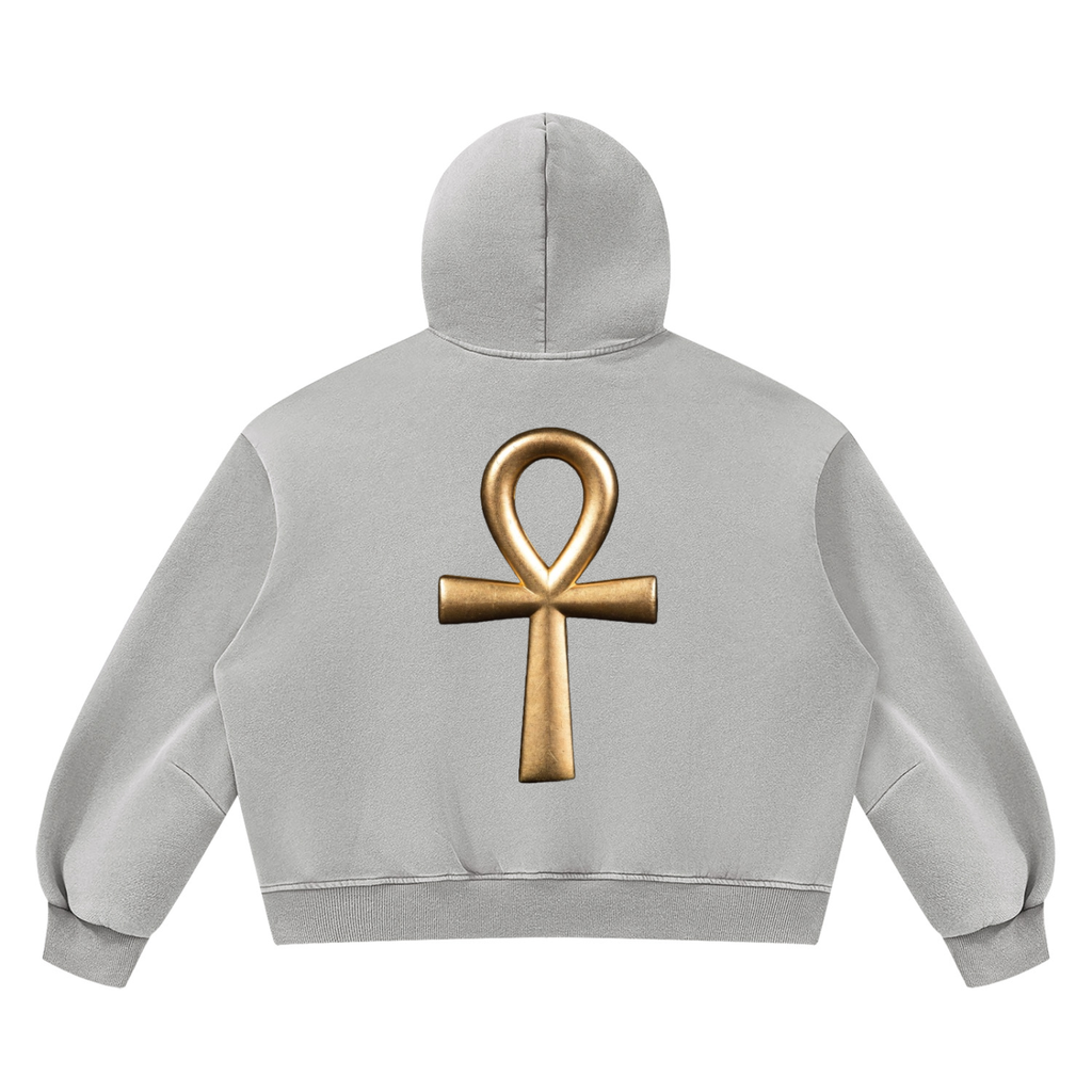 Unisex Vintage Wash Boxy Fleece Hoodie