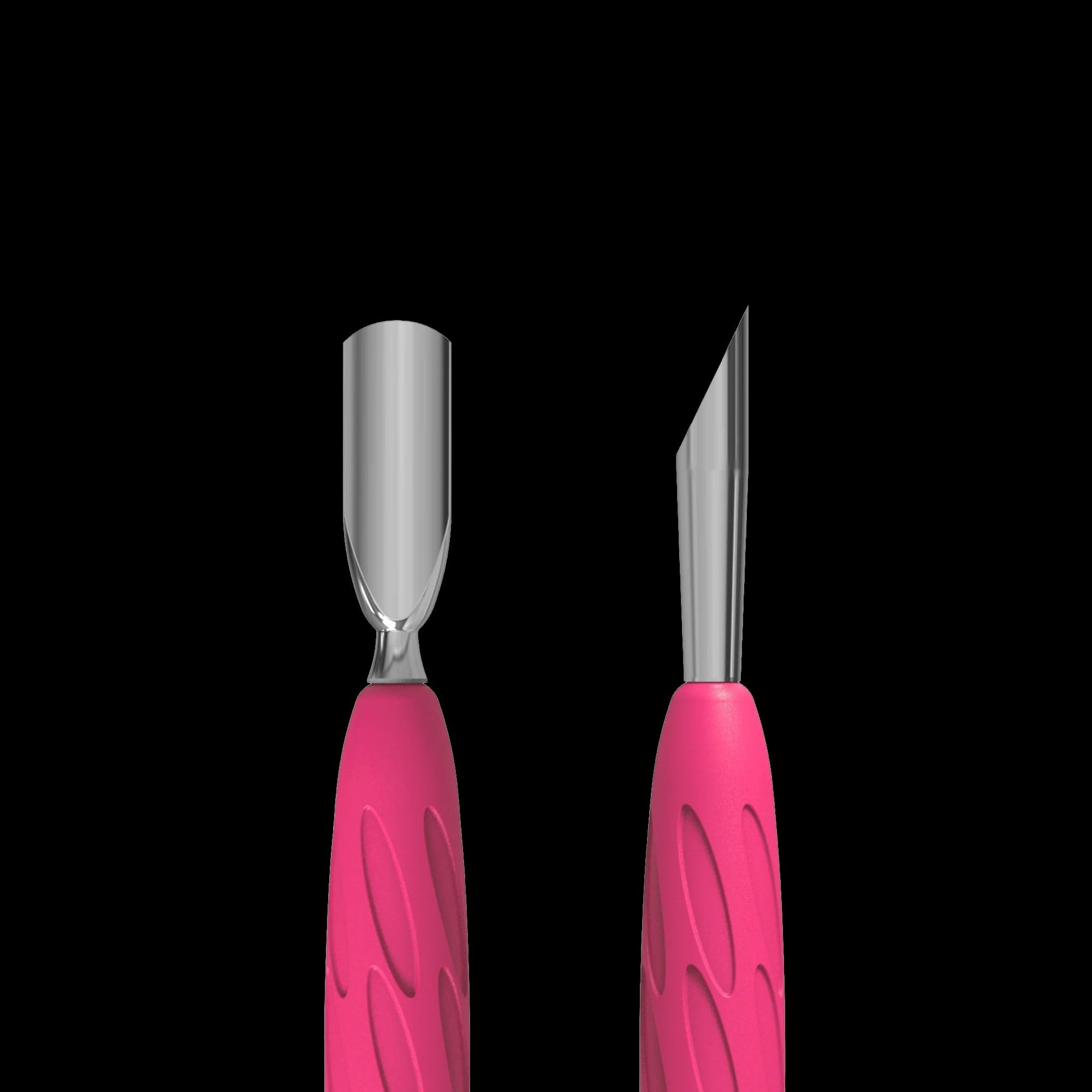Manicure Pusher With Silicone Handle "Gummy" UNIQ 10 TYPE 2 (Narrow Rounded Pusher + Slanted Pusher) -PQ-10/2- STALEKS by kvadrat store