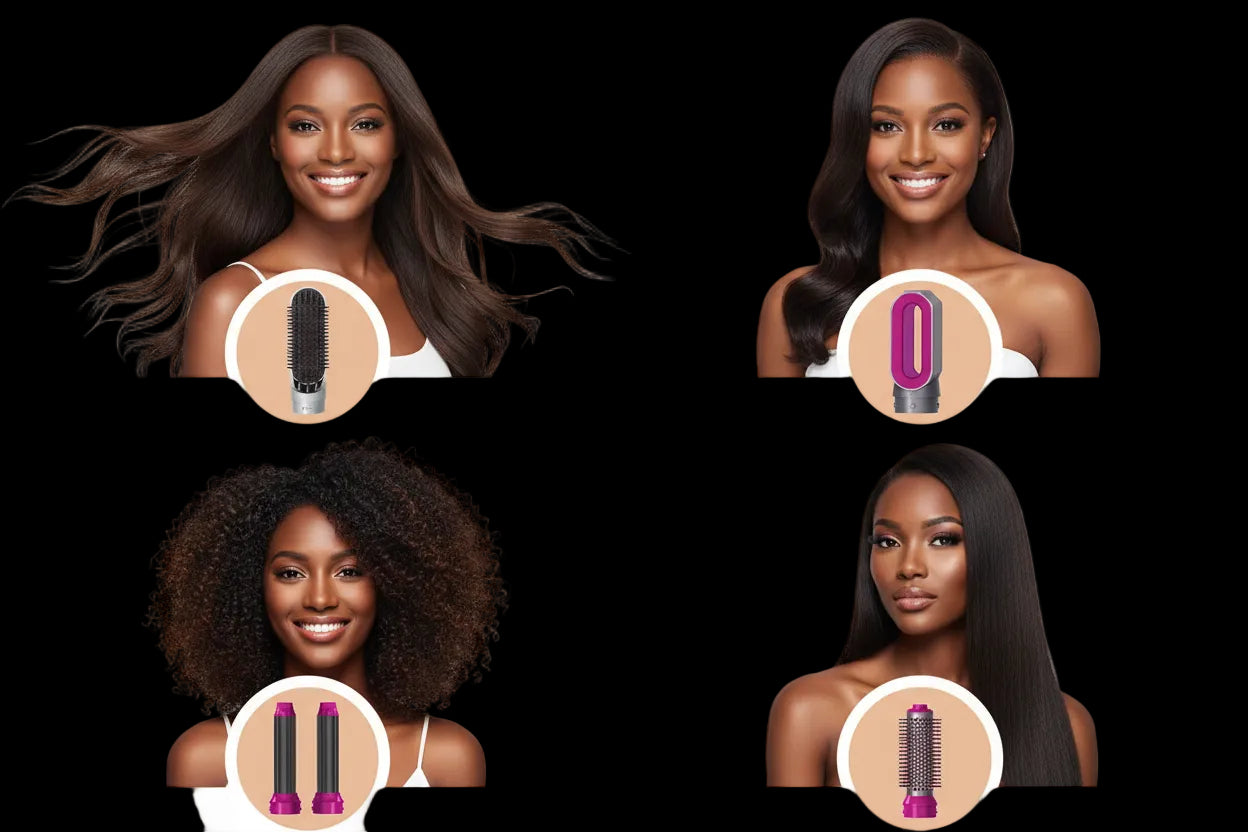 5 in 1 Hairdryer Multi-Function Hair Straightener Curling Iron Curling Iron with Brush Hot Air Comb Styling Set Styling Tools