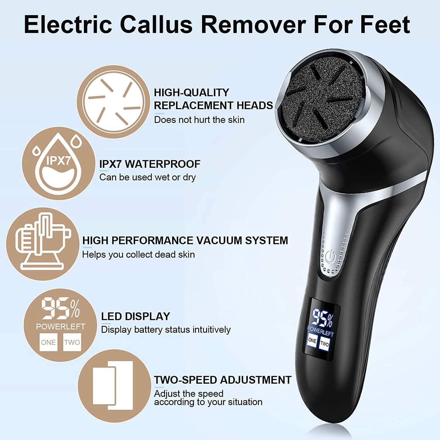 Electric Foot Callus Remover with Vacuum Cleaner by DailySale