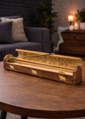 Brass Inlay Elephant Coffin Incense Burner