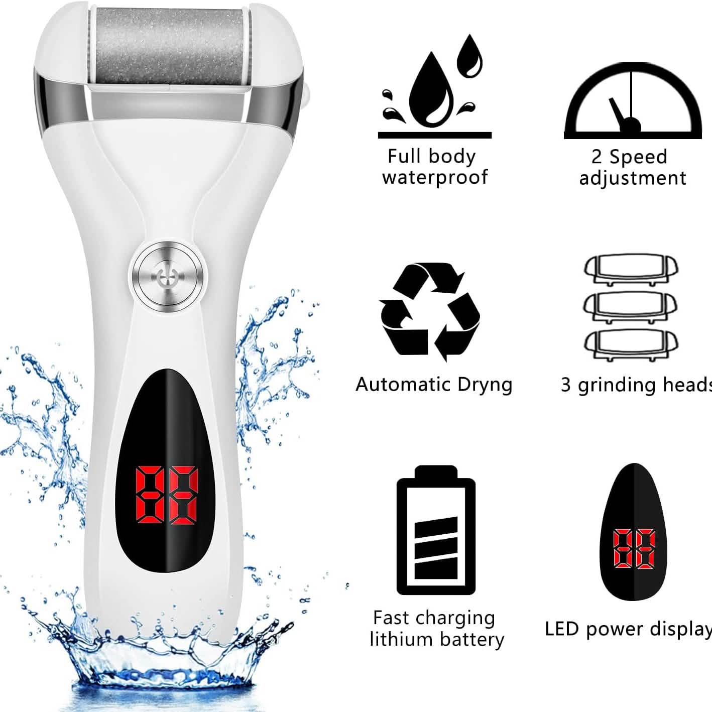 Elmchee Rechargeable Foot Callus Remover Kit by DailySale