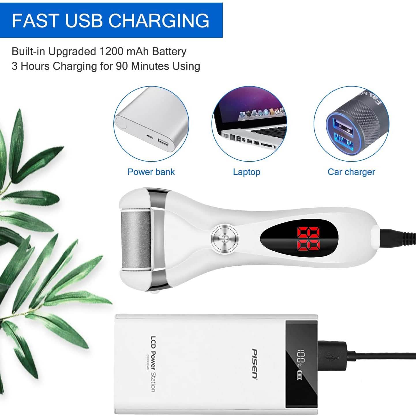 Elmchee Rechargeable Foot Callus Remover Kit by DailySale