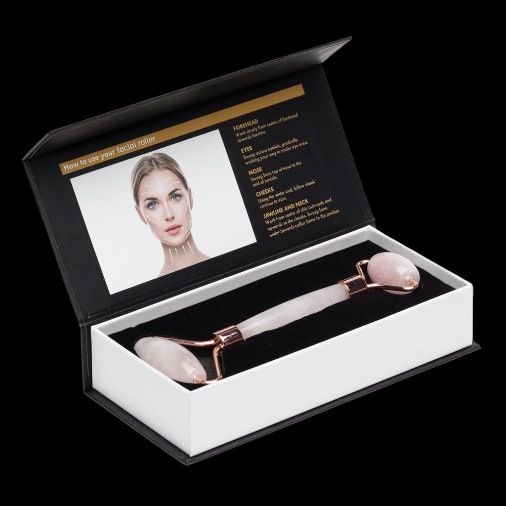 Rose Quartz Facial Roller – Dual-Ended Beauty Tool for Calming, Cooling & Skin Radiance by EpiLynx