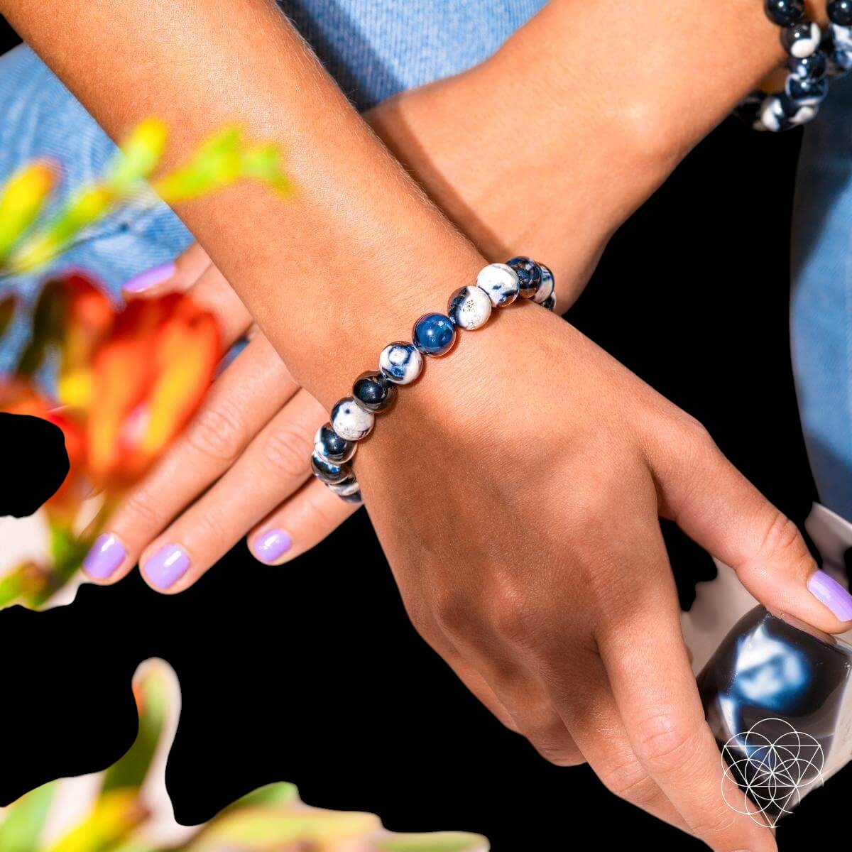 Exotic Orca Agate Bracelet of Deep Healing by Conscious Items
