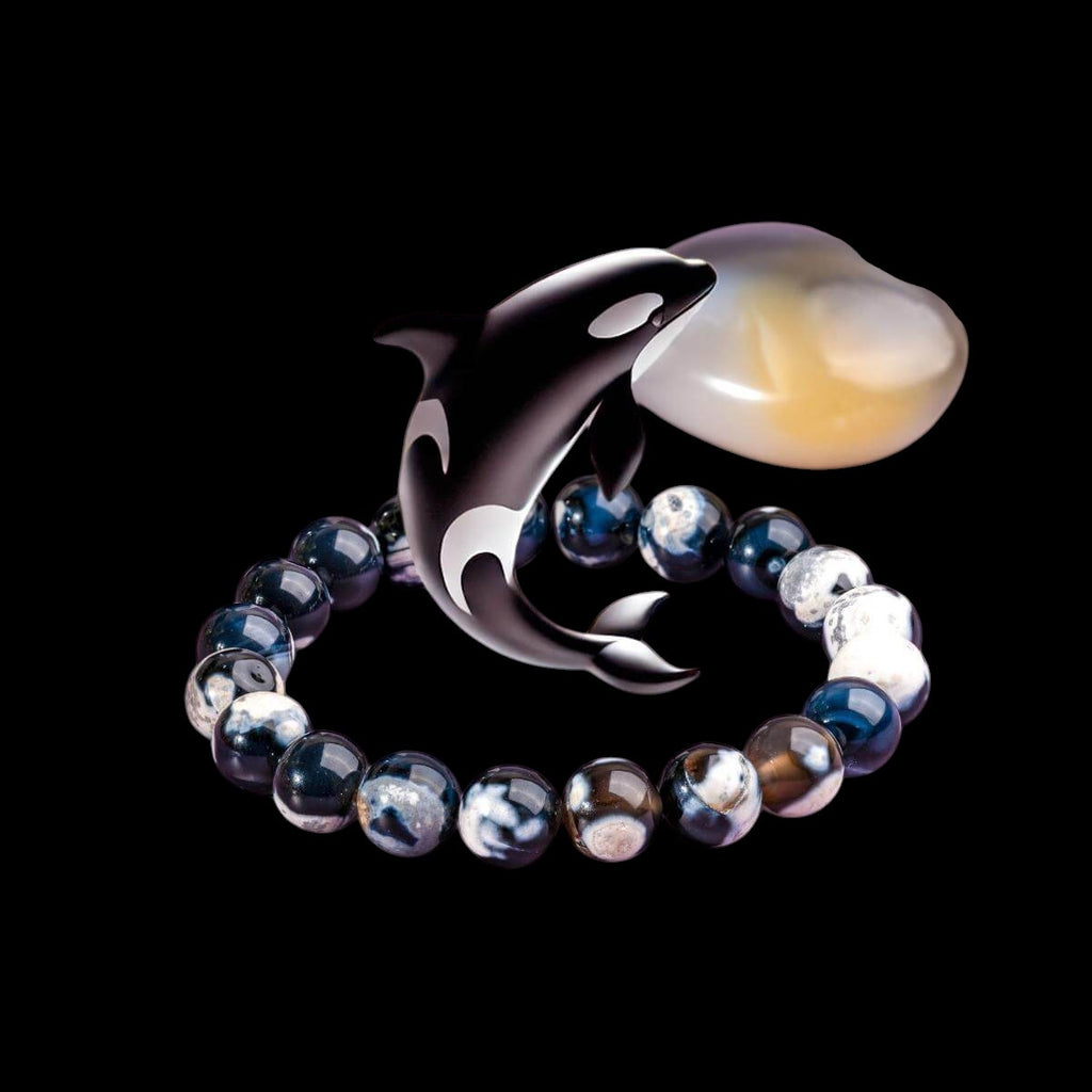 Exotic Orca Agate Bracelet of Deep Healing by Conscious Items
