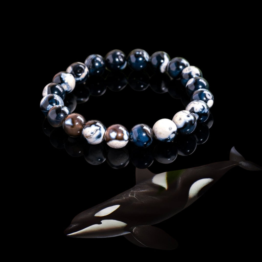 Exotic Orca Agate Bracelet of Deep Healing by Conscious Items