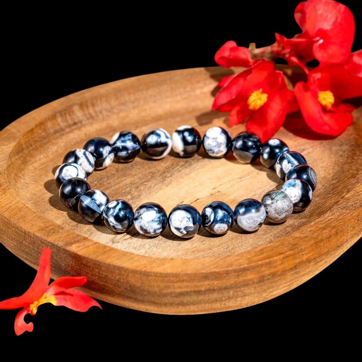 Exotic Orca Agate Bracelet of Deep Healing by Conscious Items
