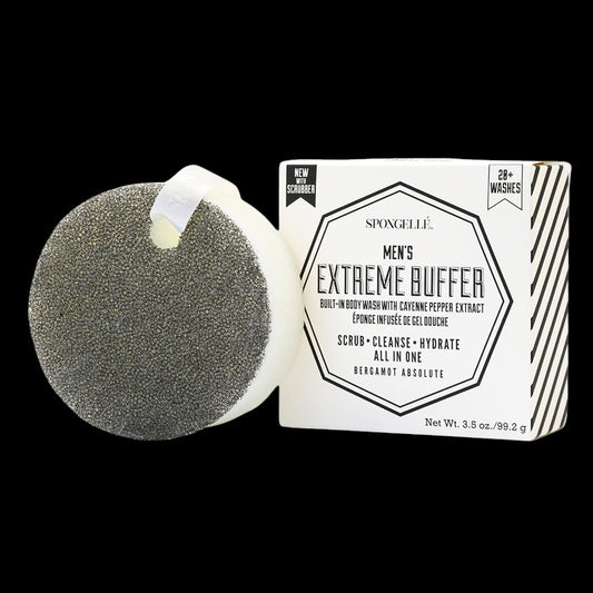 20+ Men's Extreme Buffer | Black Scrubber by Spongellé