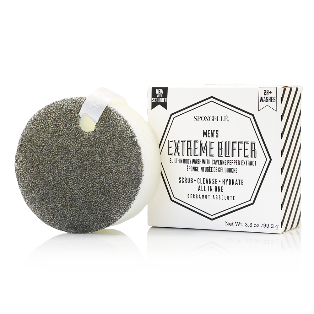 20+ Men's Extreme Buffer | Black Scrubber by Spongellé