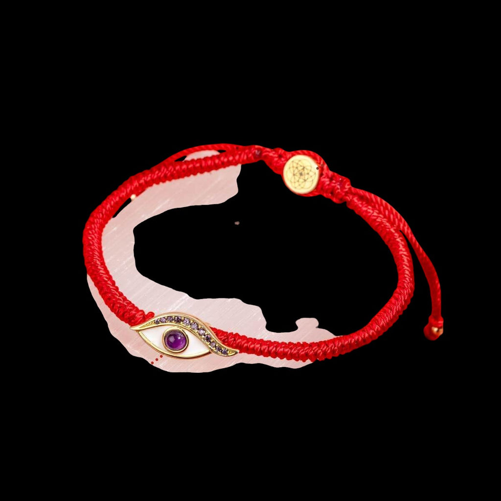 Eye of Spiritual Protection - Four-Strand Red String Bracelet by Conscious Items