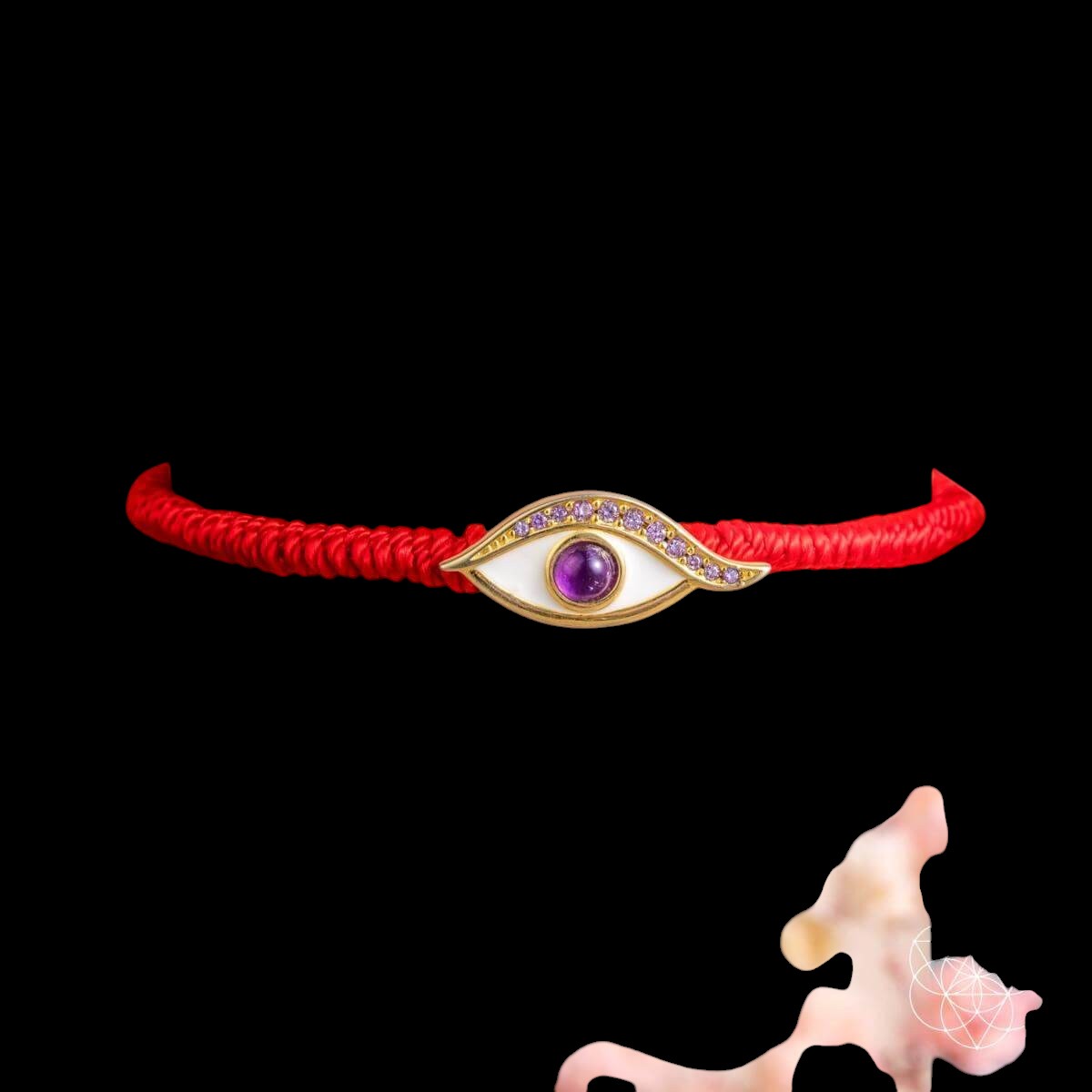 Eye of Spiritual Protection - Four-Strand Red String Bracelet by Conscious Items