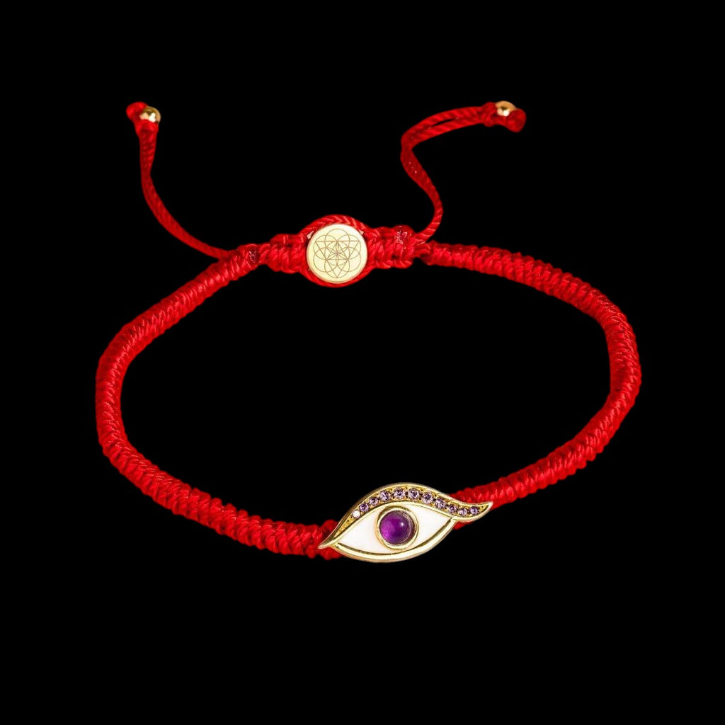 Eye of Spiritual Protection - Four-Strand Red String Bracelet by Conscious Items