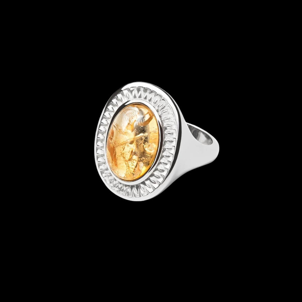 Eye of The Sun - Silver Aura Ring of Attraction by Conscious Items