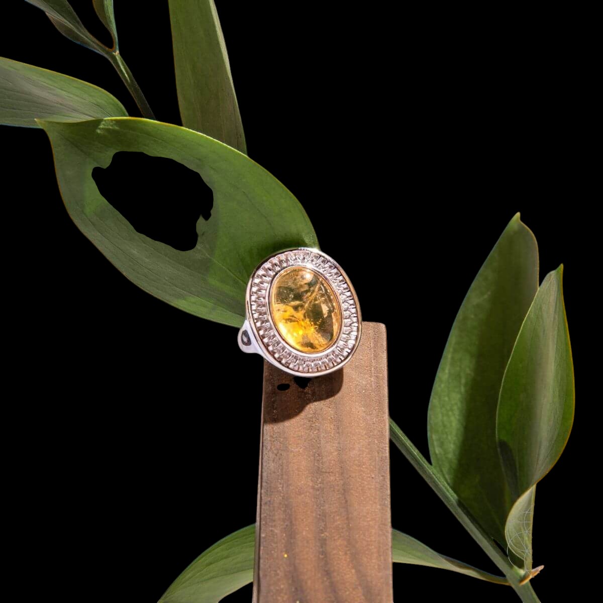 Eye of The Sun - Silver Aura Ring of Attraction by Conscious Items