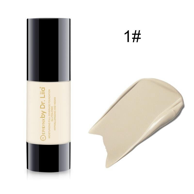 Breathable Full-Coverage Foundation – Dewy Finish, Hydrating, Vegan, Gluten-Free (SPF 15) by EpiLynx