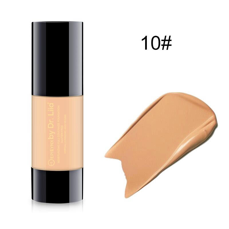 Breathable Full-Coverage Foundation – Dewy Finish, Hydrating, Vegan, Gluten-Free (SPF 15) by EpiLynx