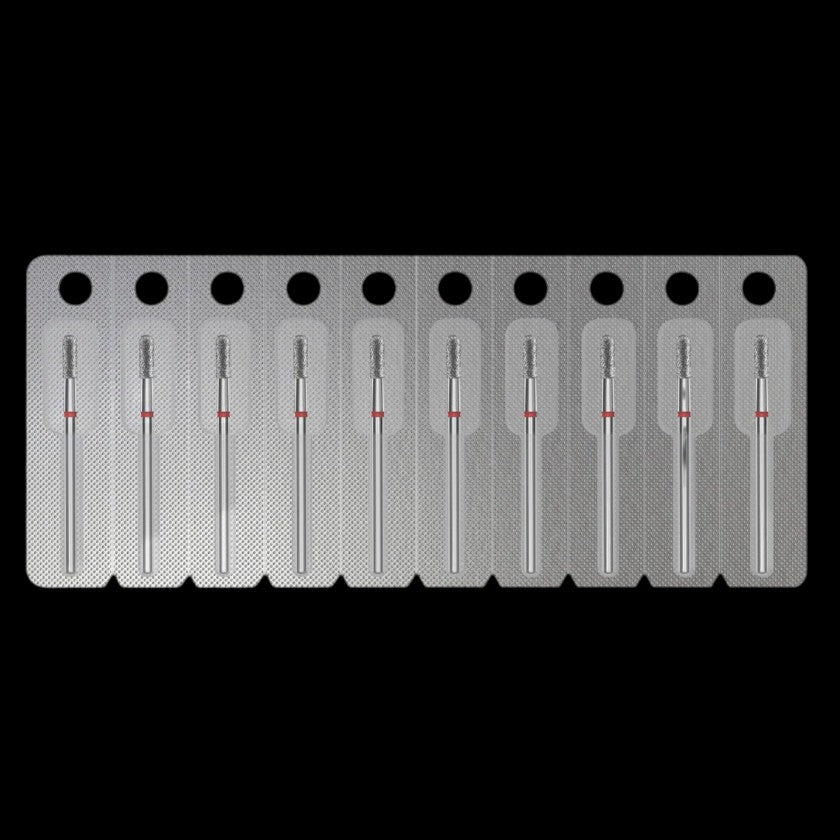 DIAMOND NAIL DRILL BIT, "CYLINDER", RED, HEAD DIAMETER 2.3/6.5MM (FA30R023/6.5) - STALEKS™ by kvadrat store