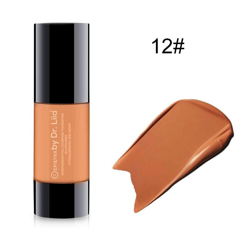Breathable Full-Coverage Foundation – Dewy Finish, Hydrating, Vegan, Gluten-Free (SPF 15) by EpiLynx