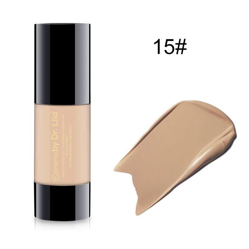 Breathable Full-Coverage Foundation – Dewy Finish, Hydrating, Vegan, Gluten-Free (SPF 15) by EpiLynx