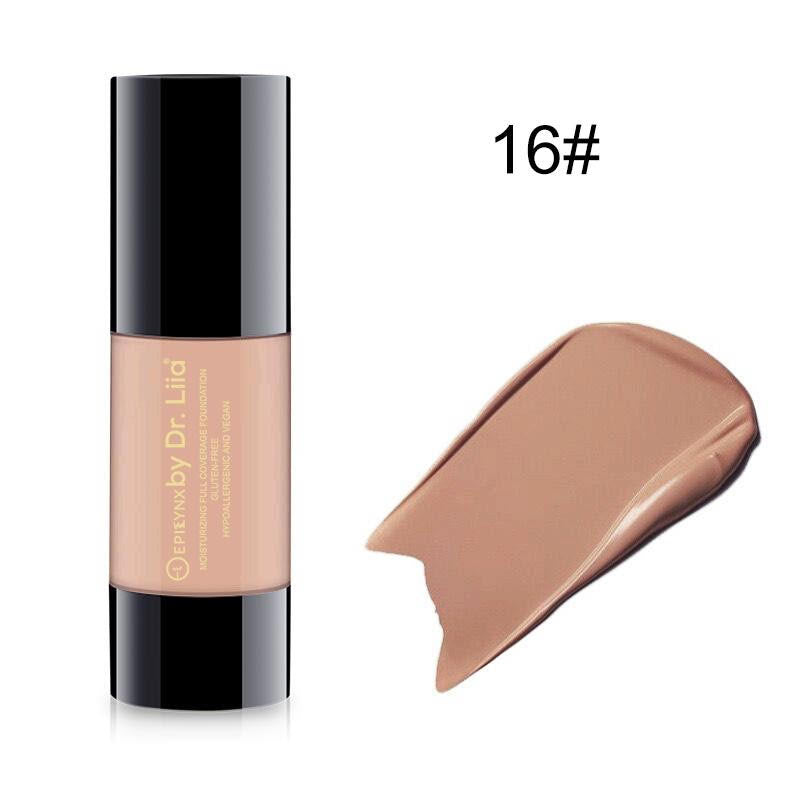 Breathable Full-Coverage Foundation – Dewy Finish, Hydrating, Vegan, Gluten-Free (SPF 15) by EpiLynx