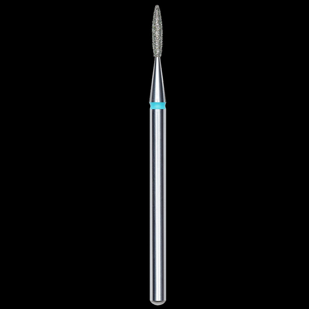 DIAMOND NAIL DRILL BIT, "FLAME", BLUE, HEAD DIAMETER 1.6/8MM (FA10B016/8) - STALEKS™ by kvadrat store