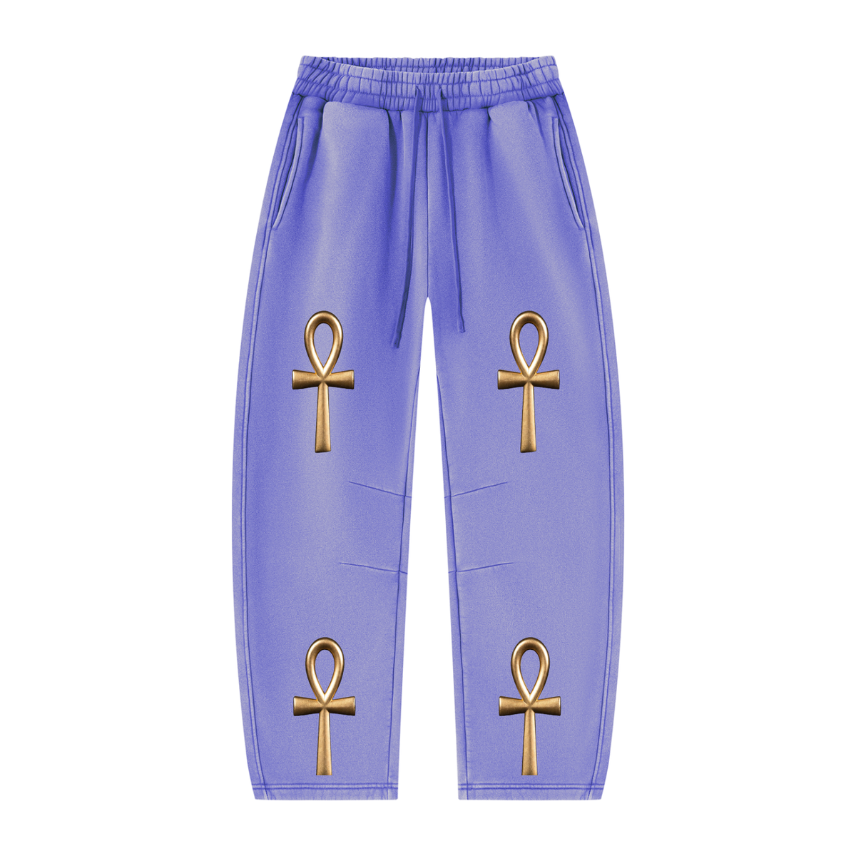 Unisex Vintage Wash Barrel Leg Fleece Sweatpants
